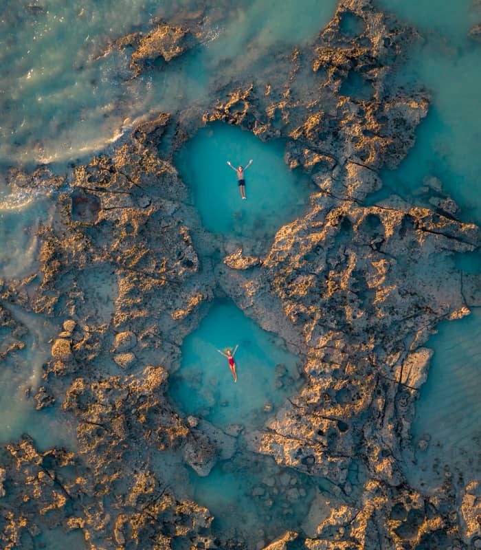 Aerial View of the Rock Pools at Gantheaume Point, Broome