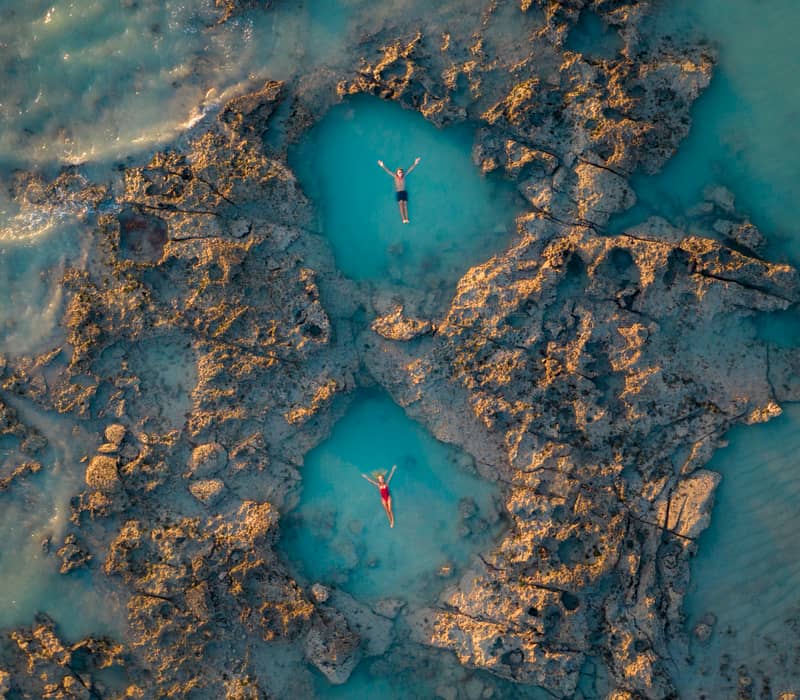 Aerial View of the Rock Pools at Gantheaume Point, Broome